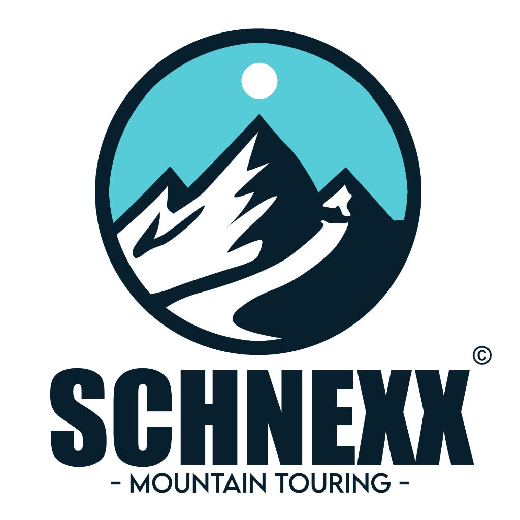 Schnexx – Logo für den Mountain-Touring-Anbieter, gestaltet von Alain Knecht